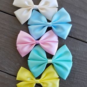 5-pack baby colors/paquete de 5 moños en colores b